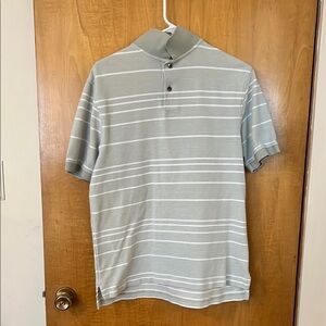 Jos A Banks light green striped polo size medium